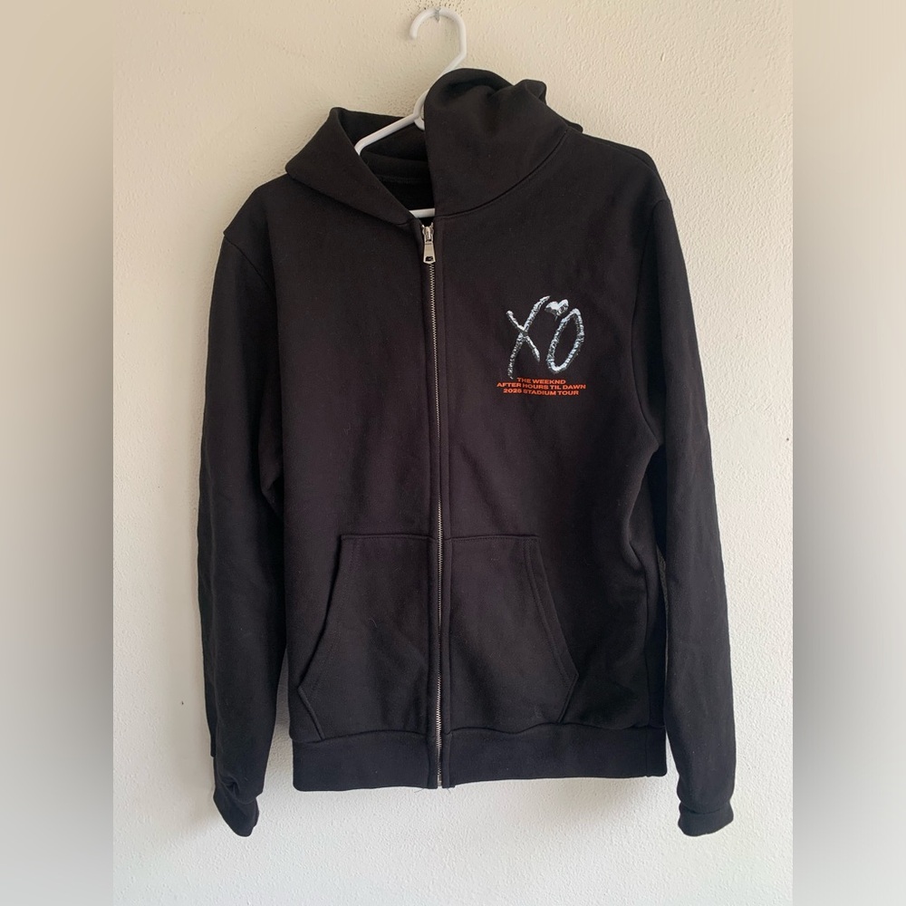 The Weeknd After Hours Til Dawn 2025 Stadium Tour Black Full Zip Hoodie SZ Small